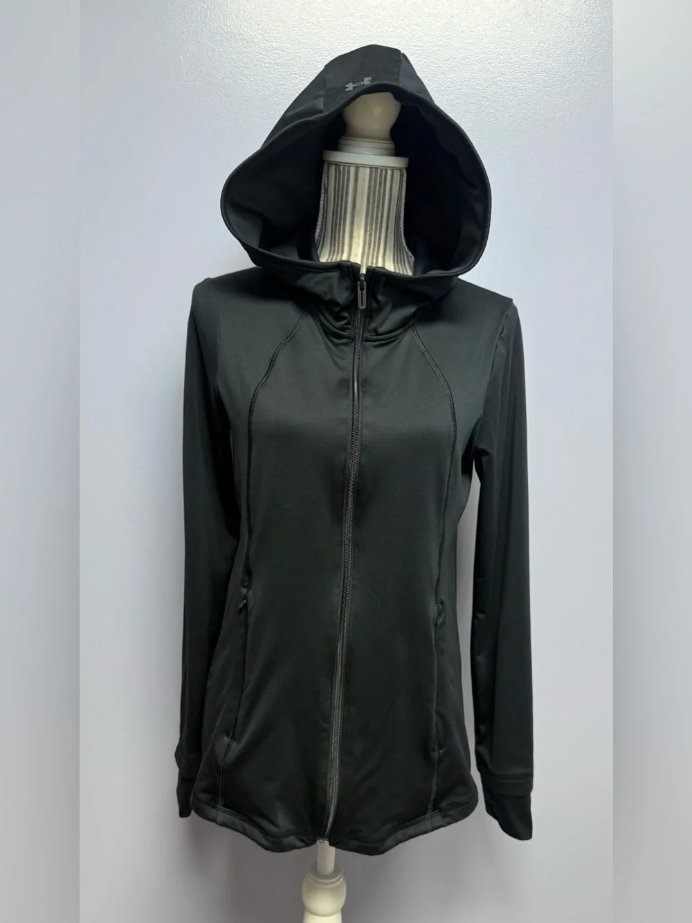 Under Armour Meridian hooded full zip black jacket women’s M